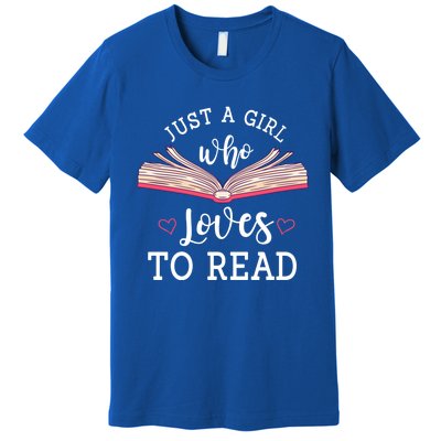 Just A Who Loves To Read Funny Bookworm Gift Premium T-Shirt