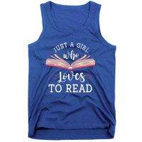 Just A Who Loves To Read Funny Bookworm Gift Tank Top