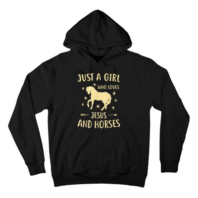 Just A  Who Loves Jesus And Horses Hoodie