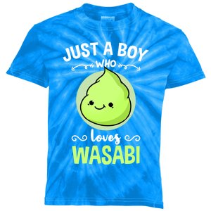 Just A Who Loves Wasabi Sushi Lover Gift Kids Tie-Dye T-Shirt