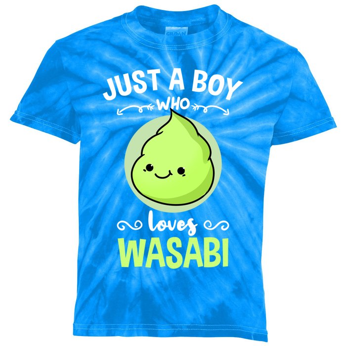 Just A Who Loves Wasabi Sushi Lover Gift Kids Tie-Dye T-Shirt