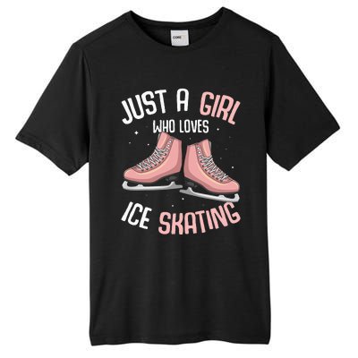 Just A  Who Loves Ice Skating Tall Fusion ChromaSoft Performance T-Shirt