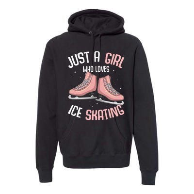 Just A  Who Loves Ice Skating Premium Hoodie