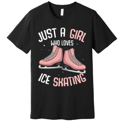 Just A  Who Loves Ice Skating Premium T-Shirt