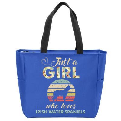 Just A Who Loves Irish Water Spaniels Gift Zip Tote Bag