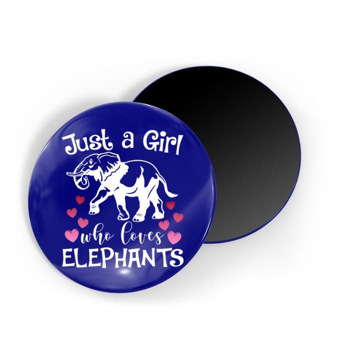 Just A Who Loves Elephants Heart African Savanna Animal Gift Magnet