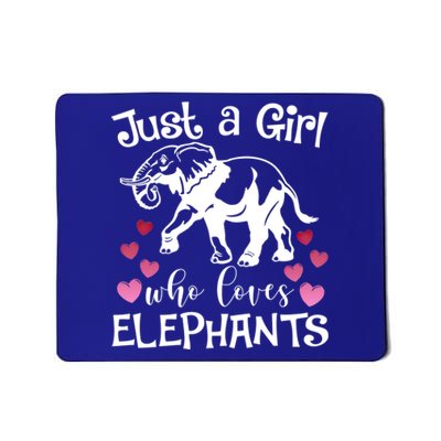 Just A Who Loves Elephants Heart African Savanna Animal Gift Mousepad