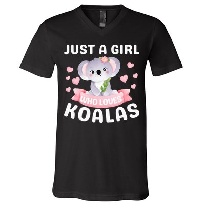 Just A  Who Loves Koala Bear V-Neck T-Shirt