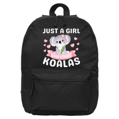 Just A  Who Loves Koala Bear 16 in Basic Backpack