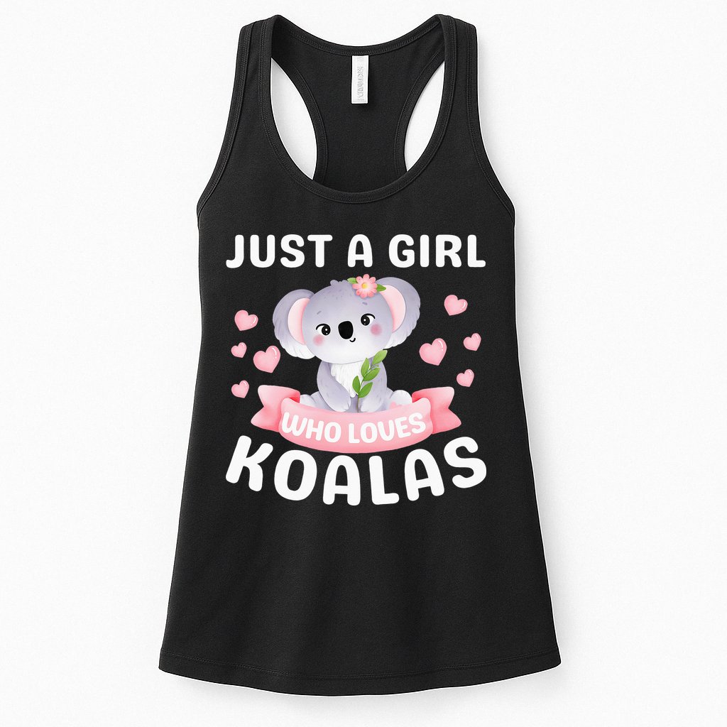 Just A  Who Loves Koala Bear Womens Tank Top