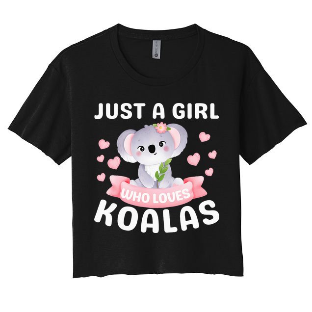 Just A  Who Loves Koala Bear Crop Top
