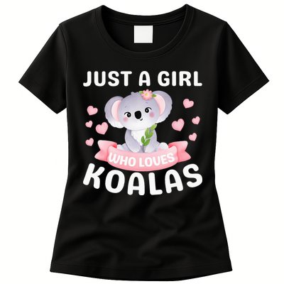 Just A  Who Loves Koala Bear Womens T-Shirt