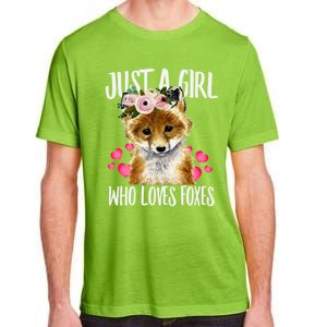 Just A Who Loves Foxes Lovegiftr Dad Mom Funny Funny Gift Adult ChromaSoft Performance T-Shirt