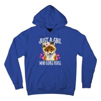 Just A Who Loves Foxes Lovegiftr Dad Mom Funny Funny Gift Hoodie