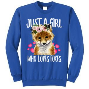 Just A Who Loves Foxes Lovegiftr Dad Mom Funny Funny Gift Sweatshirt