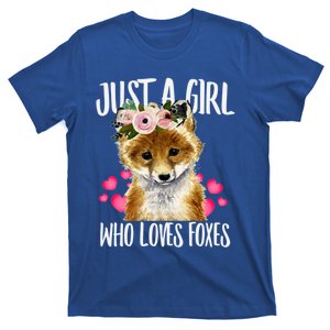 Just A Who Loves Foxes Lovegiftr Dad Mom Funny Funny Gift T-Shirt