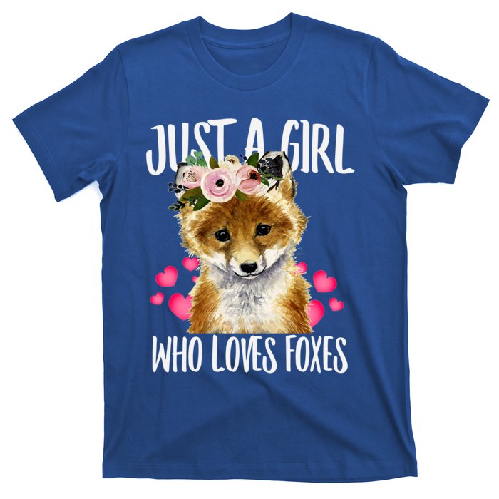 Just A Who Loves Foxes Lovegiftr Dad Mom Funny Funny Gift T-Shirt