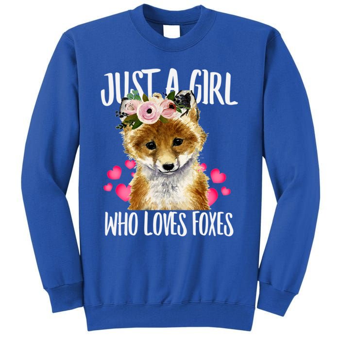 Just A Who Loves Foxes Lovegiftr Dad Mom Funny Funny Gift Tall Sweatshirt