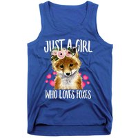 Just A Who Loves Foxes Lovegiftr Dad Mom Funny Funny Gift Tank Top