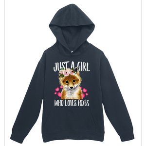 Just A Who Loves Foxes Lovegiftr Dad Mom Funny Funny Gift Urban Pullover Hoodie