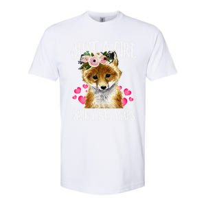 Just A Who Loves Foxes Lovegiftr Dad Mom Funny Funny Gift Softstyle CVC T-Shirt