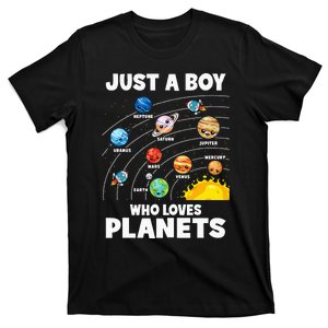 Just A Who Loves Planets Solar System Astrology Space T-Shirt