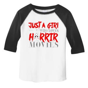 Just A Who Loves Horror Movies Meaningful Gift Toddler Fine Jersey T-Shirt