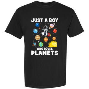 Just A  Who Loves Planets & Solar System Space Science Garment-Dyed Heavyweight T-Shirt