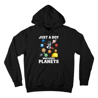 Just A  Who Loves Planets & Solar System Space Science Hoodie