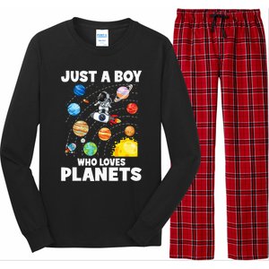 Just A  Who Loves Planets & Solar System Space Science Long Sleeve Pajama Set