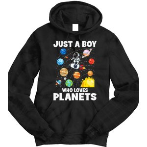 Just A  Who Loves Planets & Solar System Space Science Tie Dye Hoodie