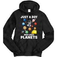 Just A  Who Loves Planets & Solar System Space Science Tie Dye Hoodie