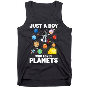 Just A  Who Loves Planets & Solar System Space Science Tank Top