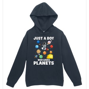 Just A  Who Loves Planets & Solar System Space Science Urban Pullover Hoodie