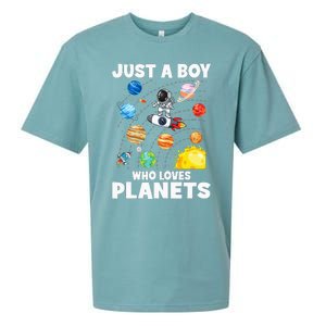 Just A  Who Loves Planets & Solar System Space Science Sueded Cloud Jersey T-Shirt