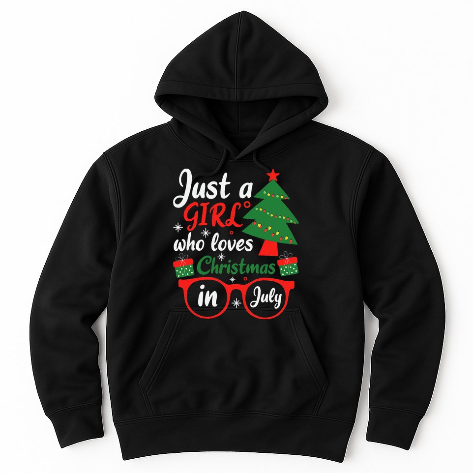 Just A Who Loves Christmas In July Summer Gift Hoodie