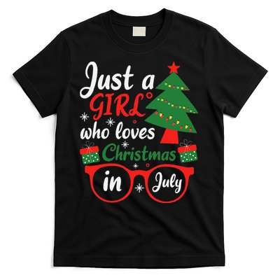 Just A Who Loves Christmas In July Summer Gift T-Shirt