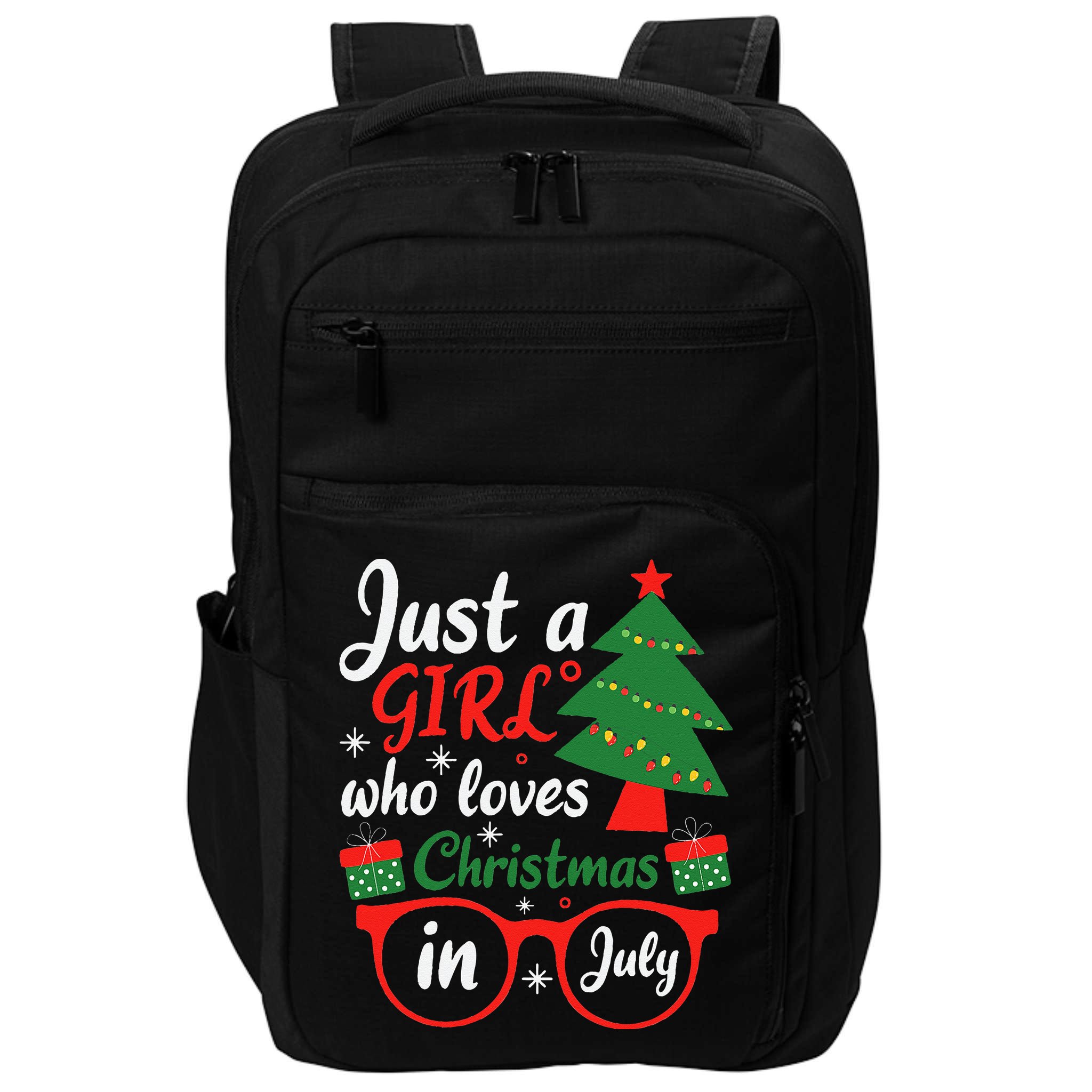Just A Who Loves Christmas In July Summer Gift Impact Tech Backpack