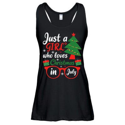 Just A Who Loves Christmas In July Summer Gift Ladies Essential Flowy Tank
