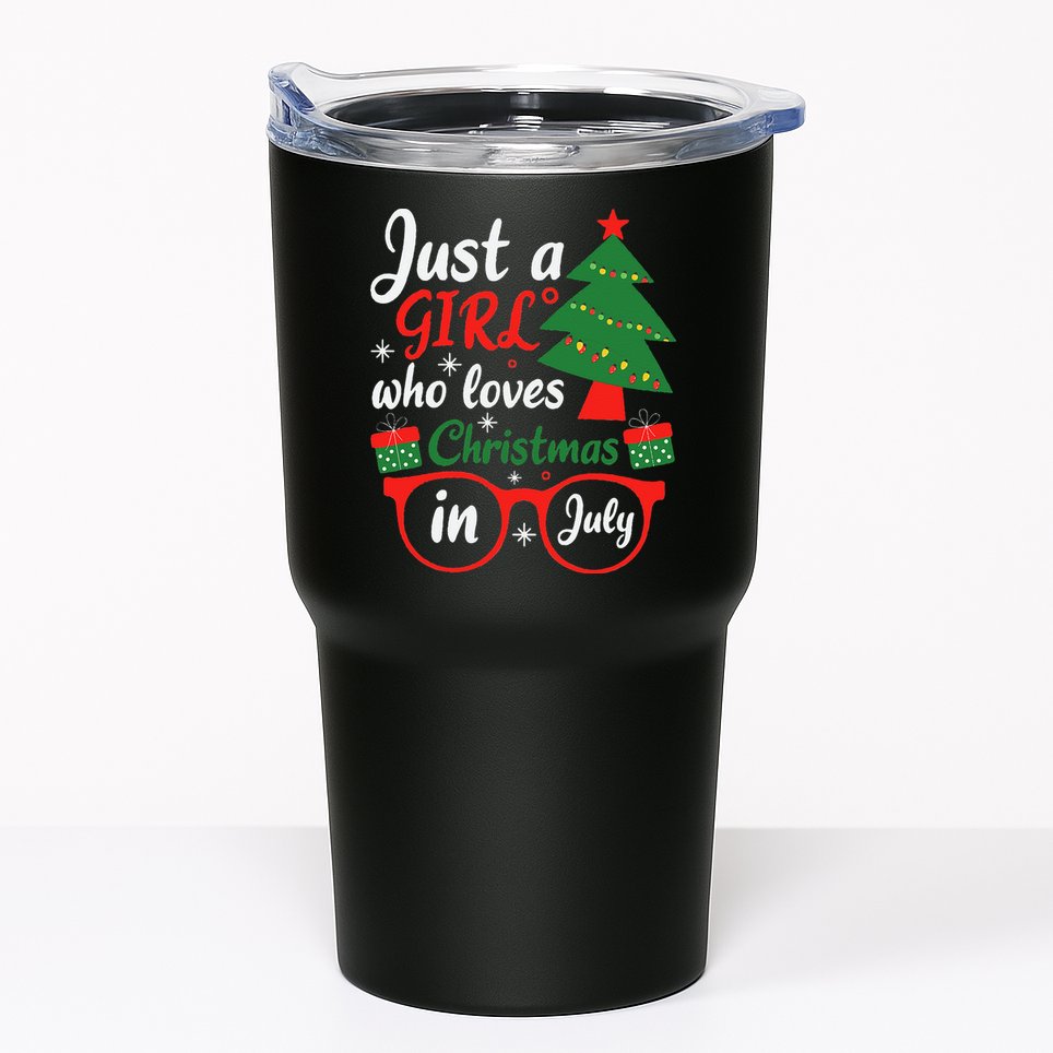 Just A Who Loves Christmas In July Summer Gift Tumbler