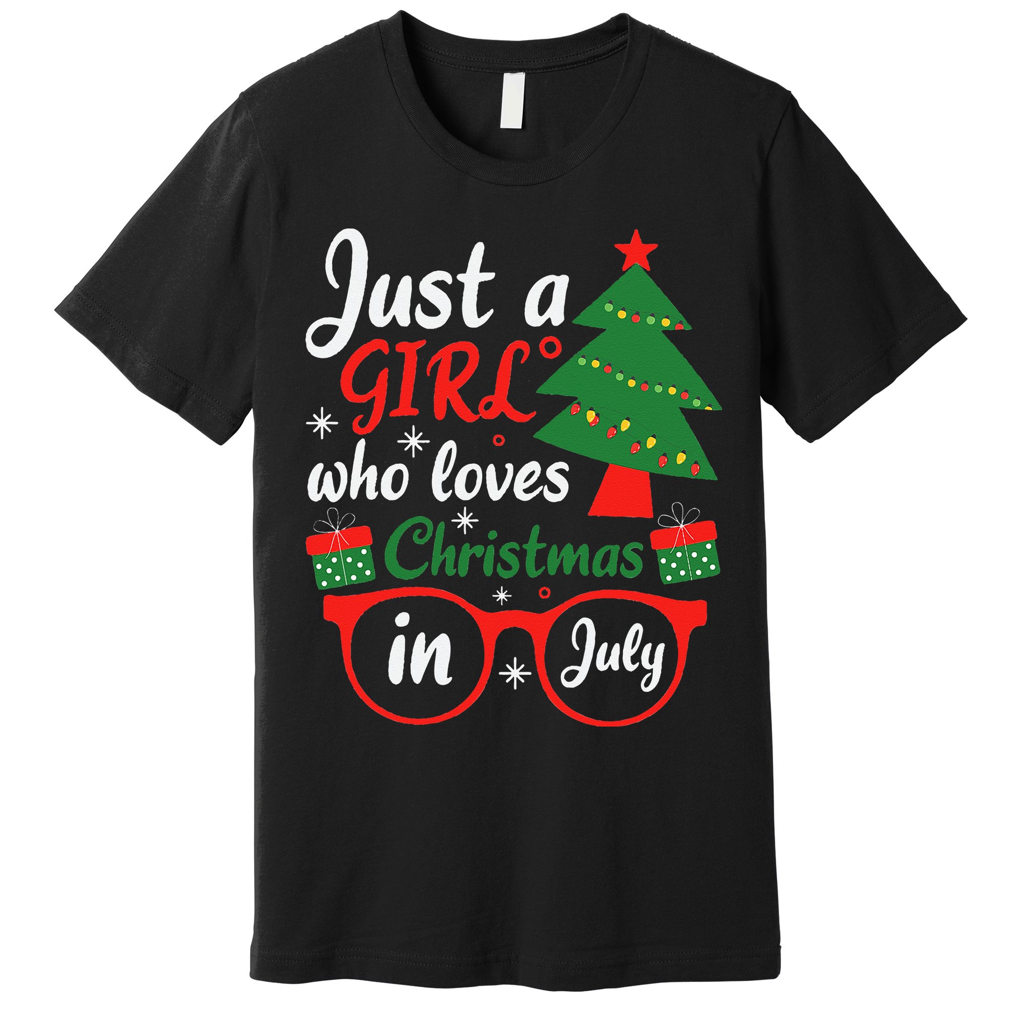 Just A Who Loves Christmas In July Summer Gift Premium T-Shirt
