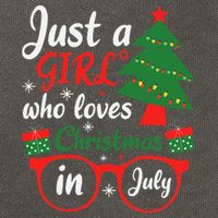 Just A Who Loves Christmas In July Summer Gift Cotton Canvas Backpack