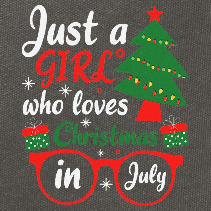 Just A Who Loves Christmas In July Summer Gift Cotton Canvas Backpack