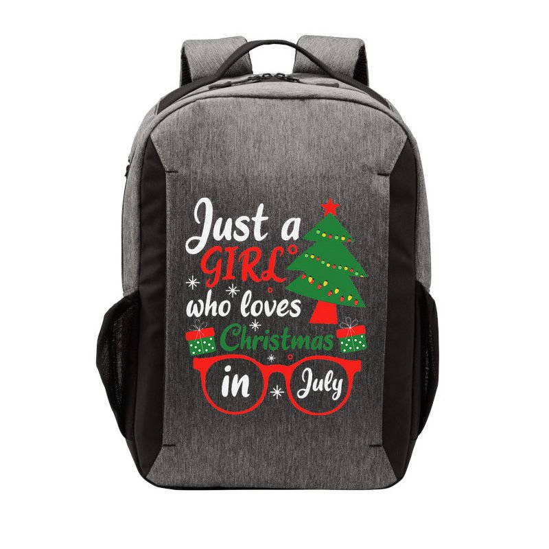 Just A Who Loves Christmas In July Summer Gift Vector Backpack