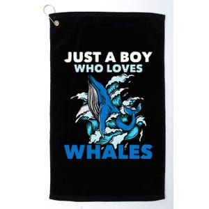 Just A Who Loves Whales Marine Biologist Whale Lover Platinum Collection Golf Towel