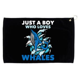 Just A Who Loves Whales Marine Biologist Whale Lover Grommeted Golf Towel