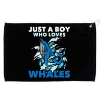 Just A Who Loves Whales Marine Biologist Whale Lover Grommeted Golf Towel