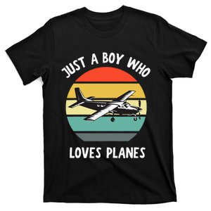 Just A Who Loves Planes Airplane 5T 4T T-Shirt