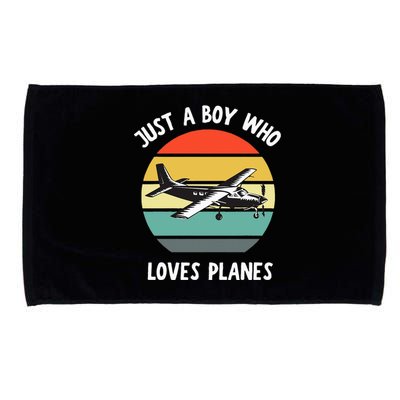 Just A Who Loves Planes Airplane 5T 4T Microfiber Hand Towel