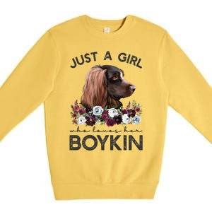 Just A Who Loves Her Kin Spaniel Gift Premium Crewneck Sweatshirt